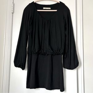Susana Monaco Stretchy Long Sleeve Drop Waist Little Black Dress Women’s Size S